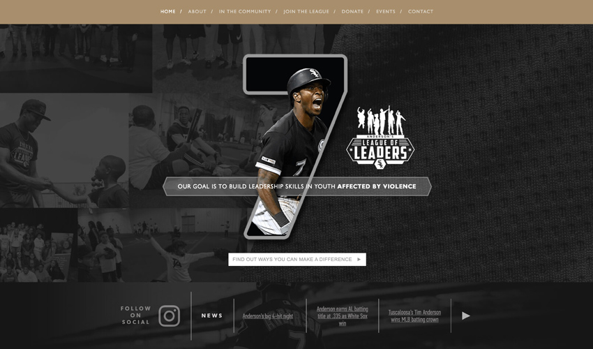 Website for White Sox Tim Anderson